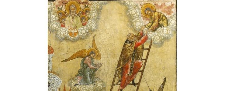 Greek orthodox icon of the Ladder of Divine Ascent